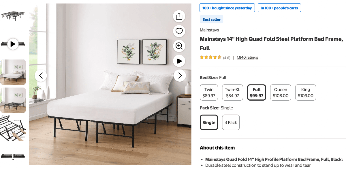 Folding Guest Bed Frames (Set of 2)