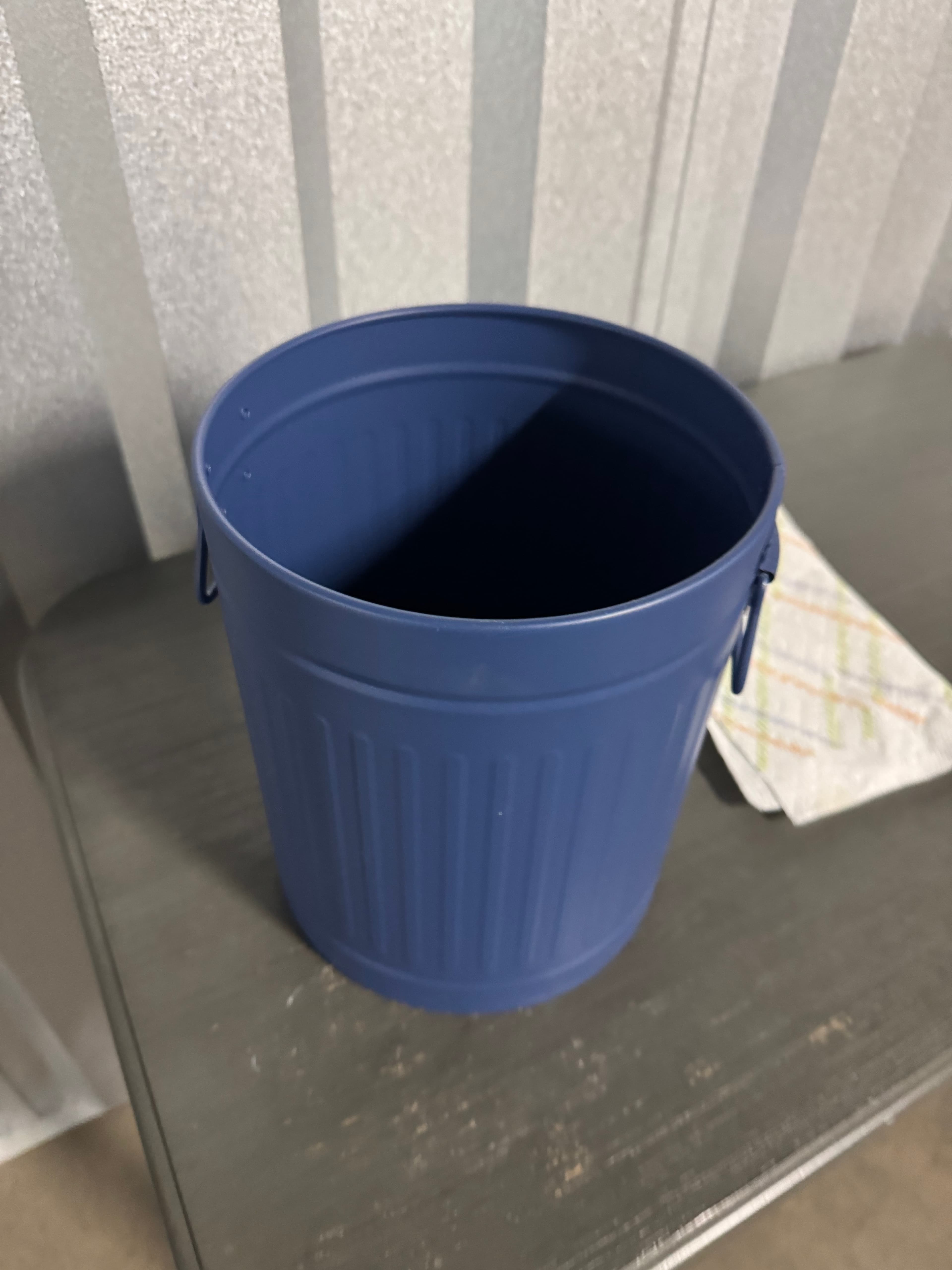 Small Blue Metal Bucket