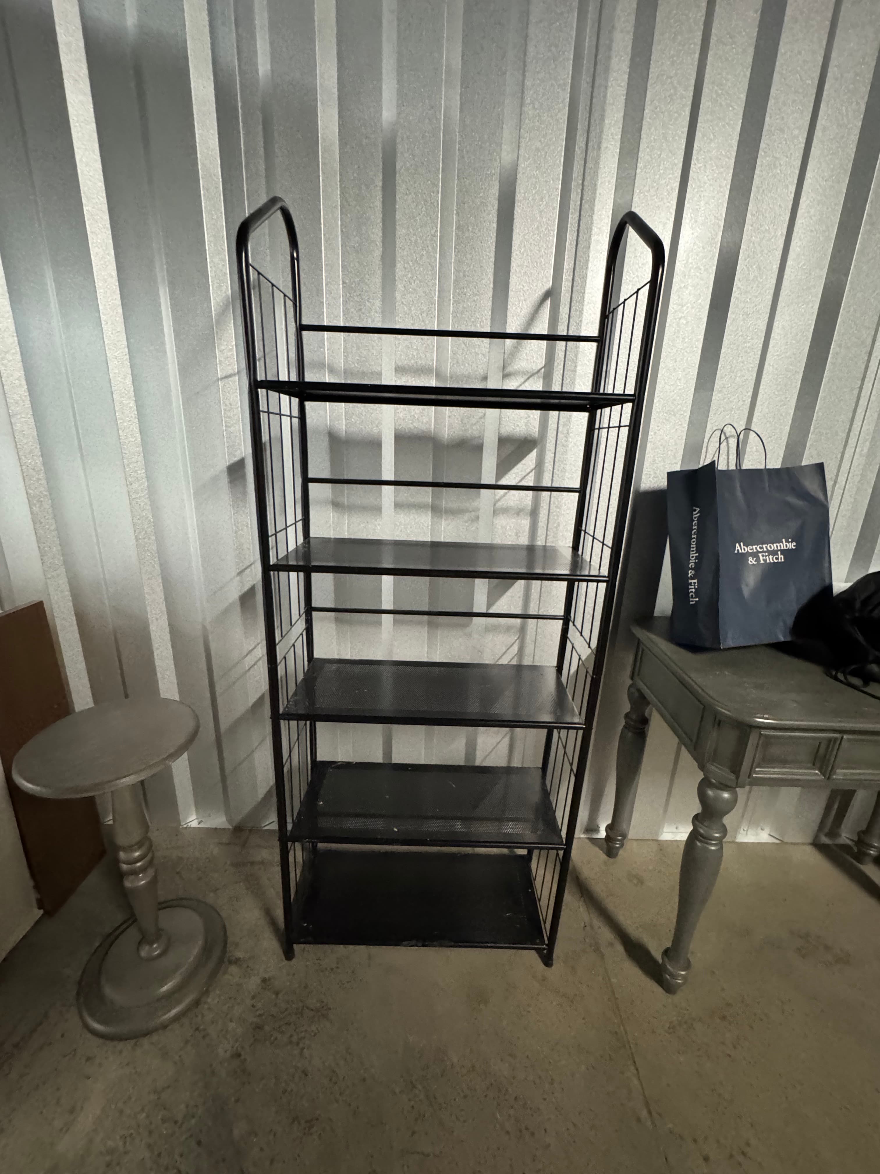 Black Metal 5-Tier Shelf