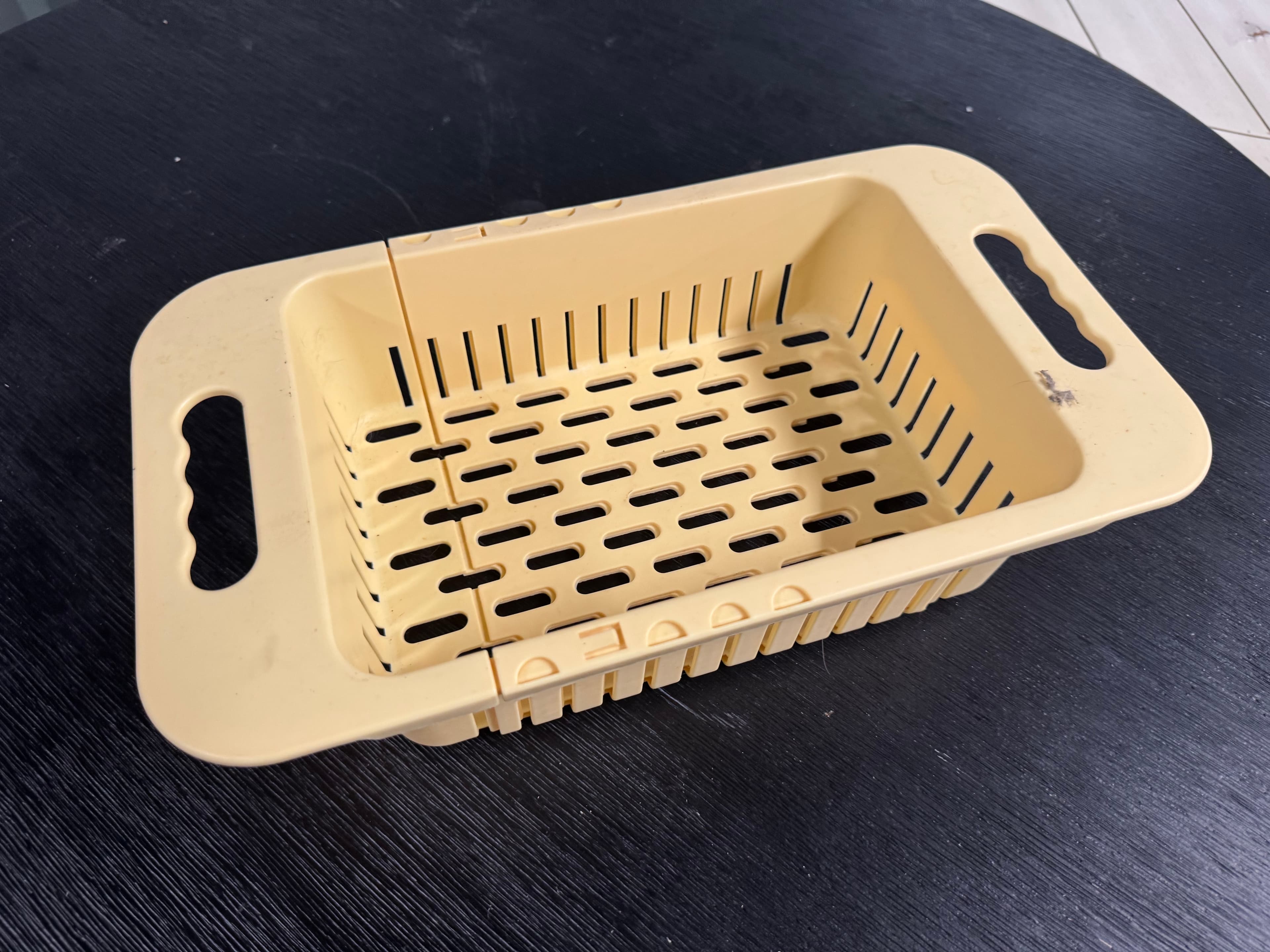 Yellow Plastic Strainer Basket