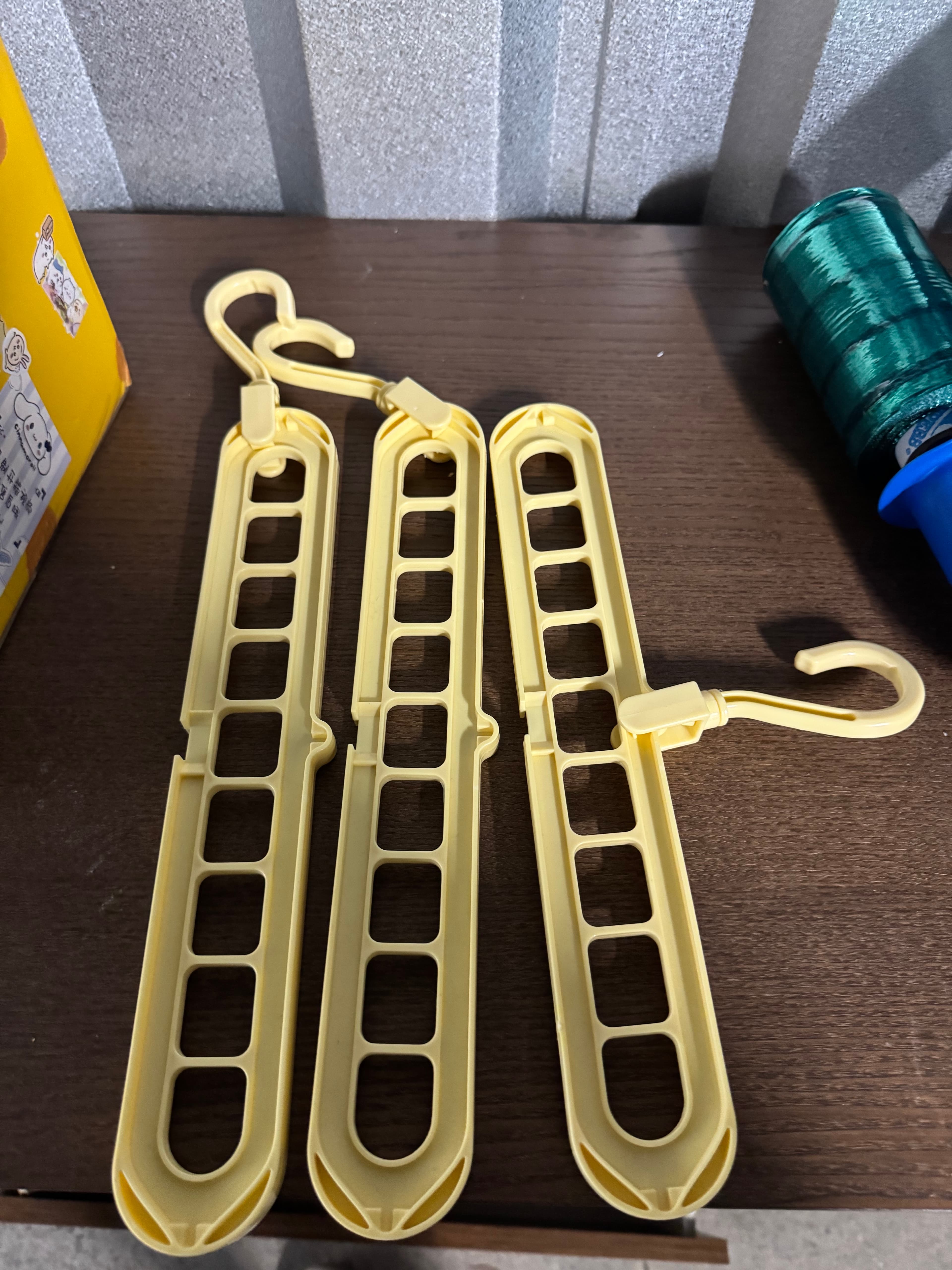 Yellow Space-Saving Hangers