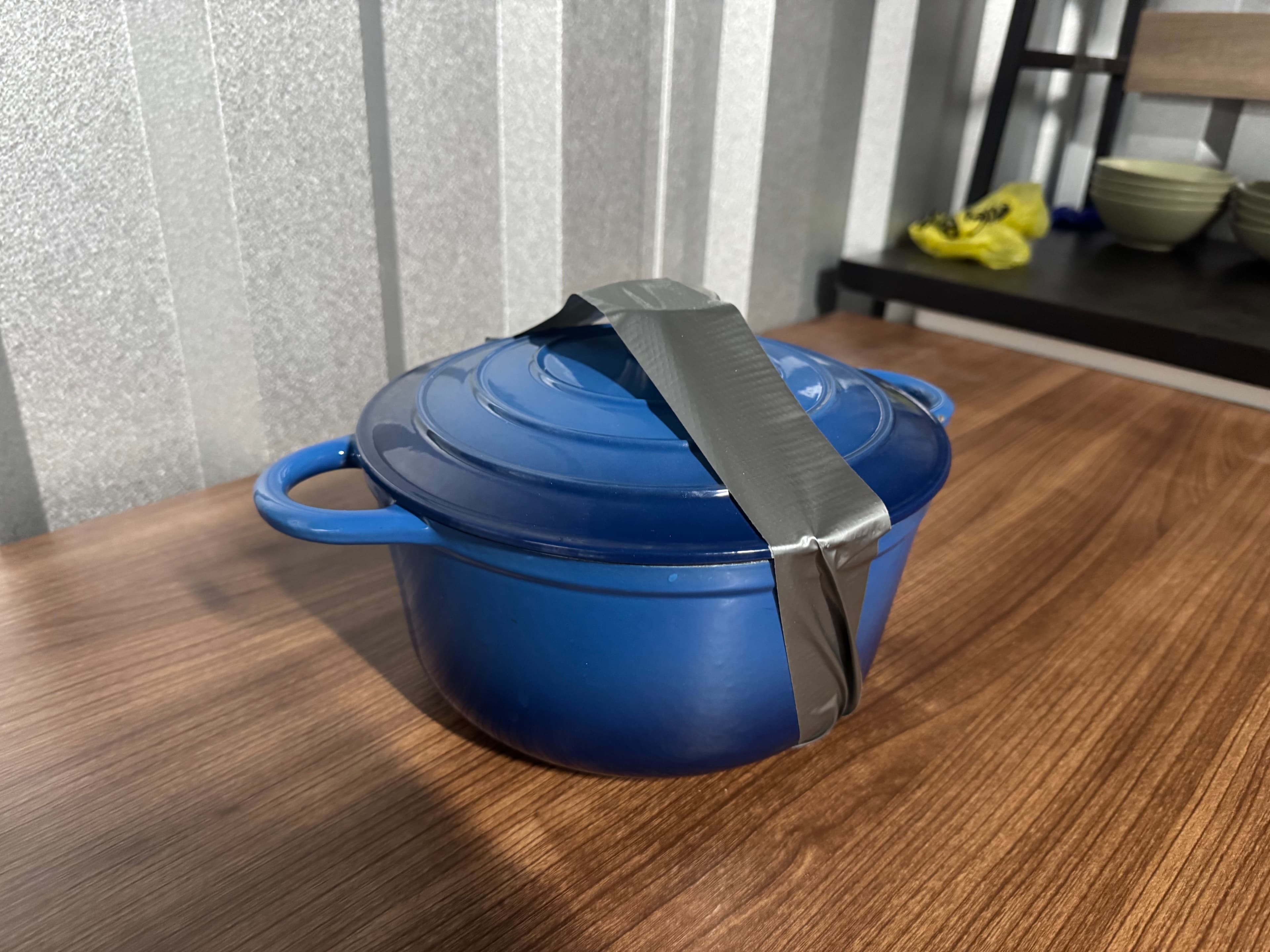 Blue Cast Iron Dutch Oven