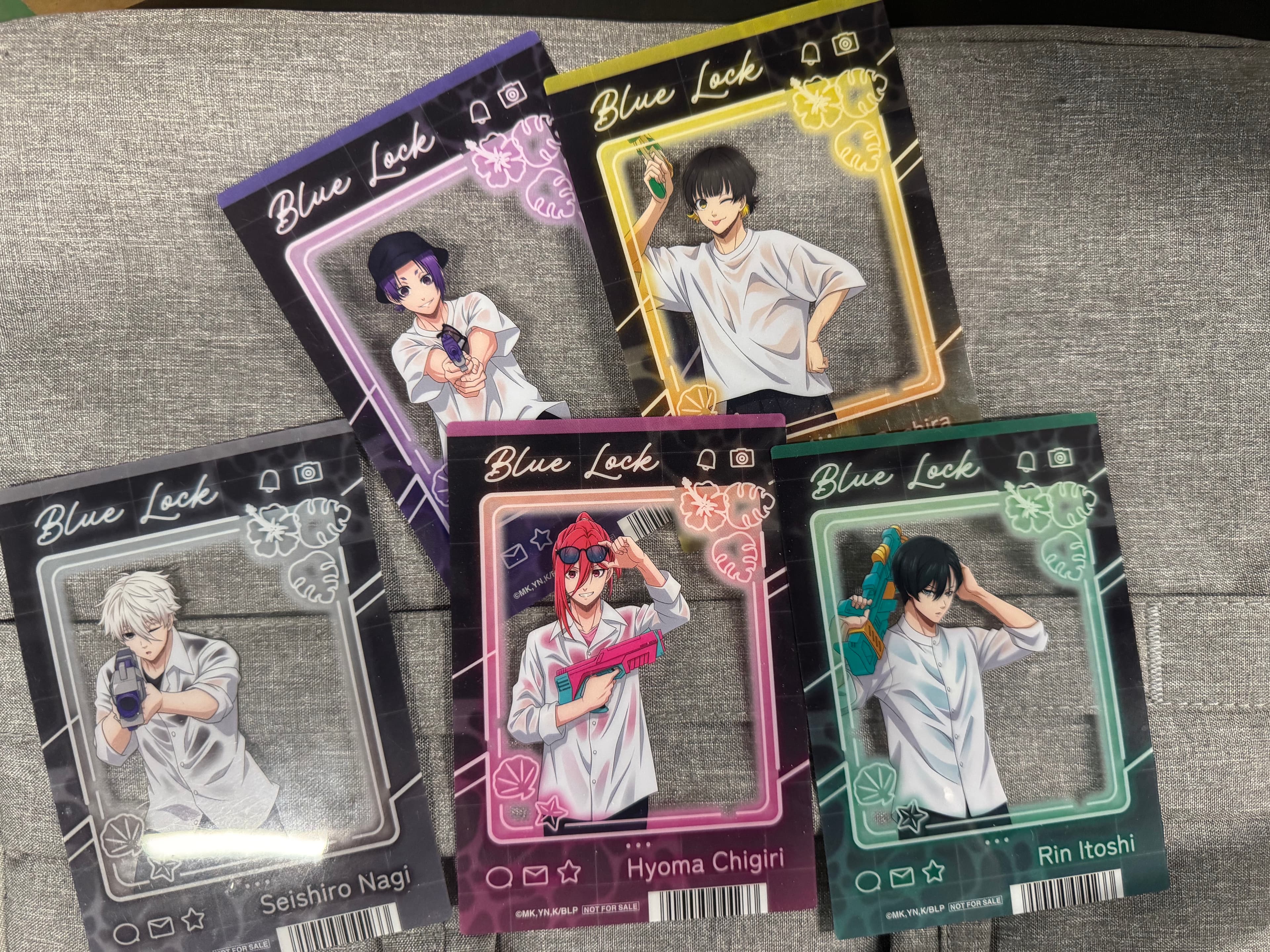 Blue Lock Acrylic Photo Frame Stand Set (Set of 5)