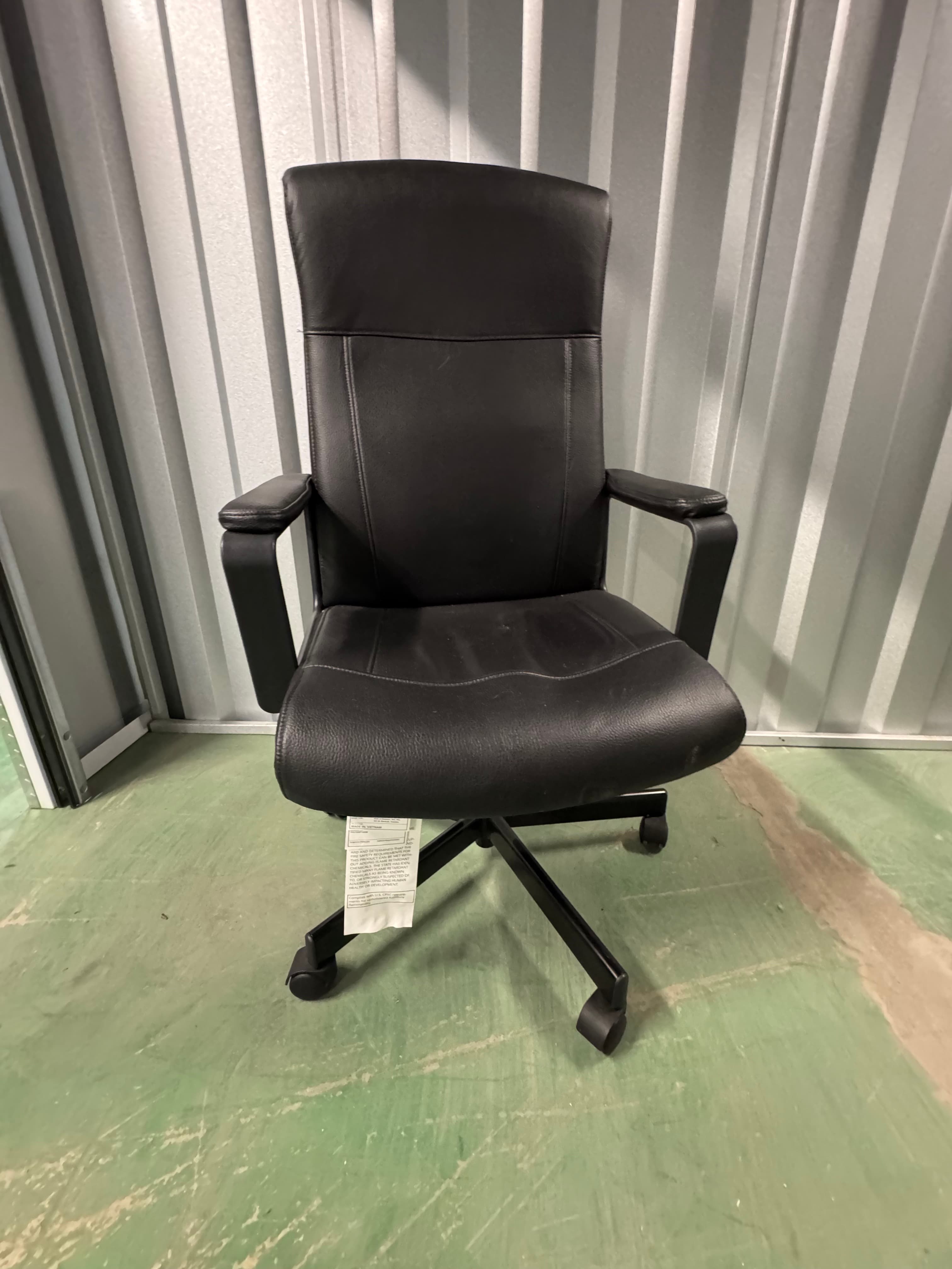 Black PU Leather Office Chair