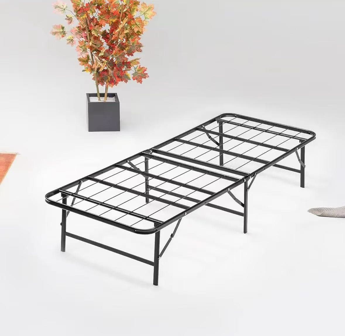 14-Inch Fodable Metal Platform Bed Frame