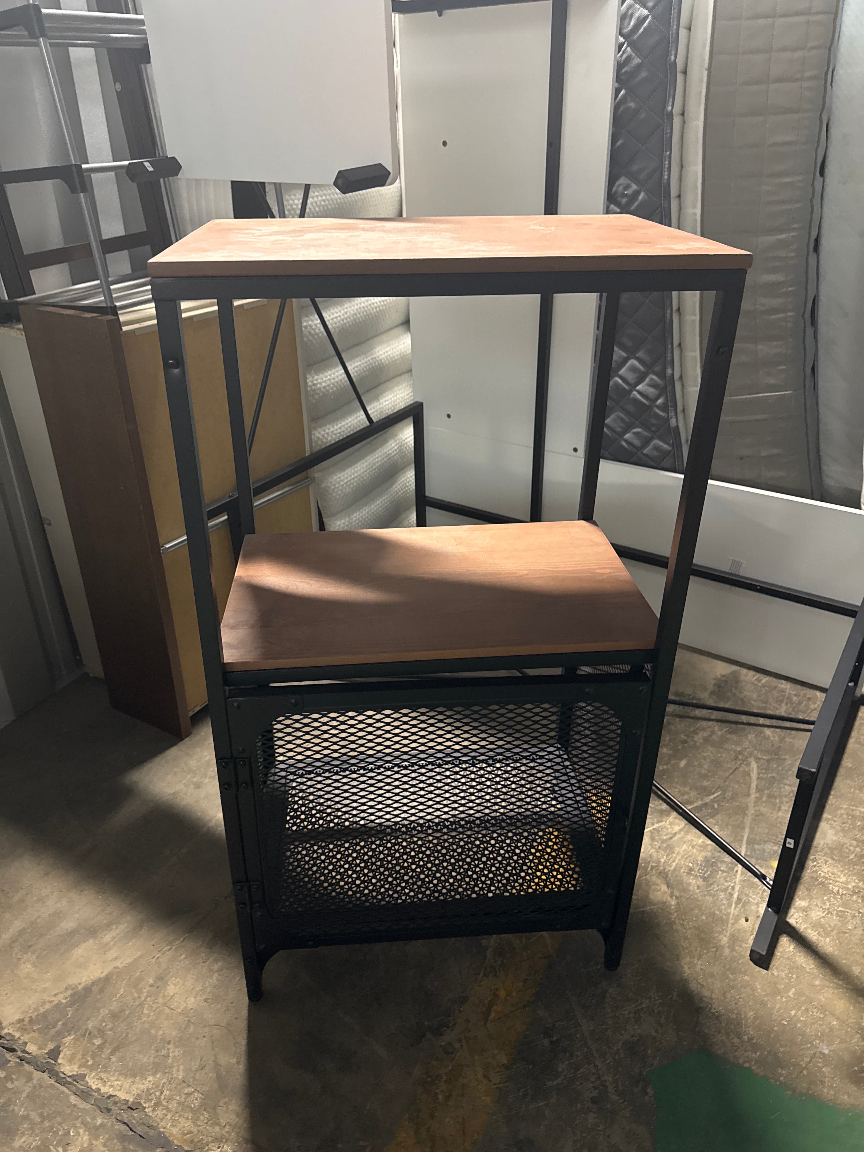 Industrial-Style Side Table/Shelf